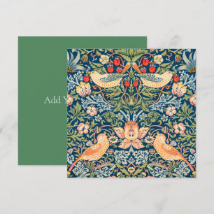 FLATCARD: WILLIAM MORRIS: STRAWBERRY-DIEBE EINLADUNG