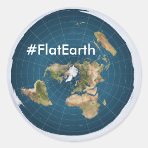 #FlatEarth 3" runde Aufkleber