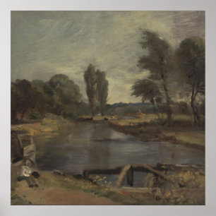 Flatford Lock - John Constable Poster