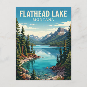 Flathead Lake Montana Postkarte