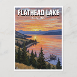 Flathead Lake Montana Postkarte