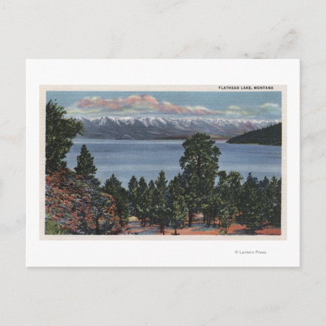 Flathead Lake, Montana Postkarte (Vorderseite)
