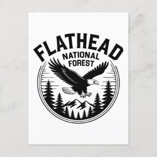 Flathead National Forest Montana Adventure Vibes Feiertagspostkarte