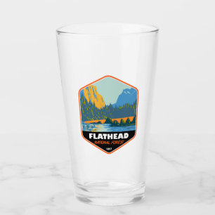 Flathead National Forest Montana Vintages Emblem Glas