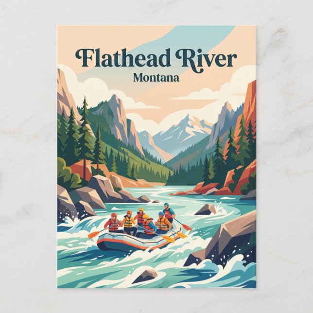 Flathead River Montana, USA Postkarte (Vorderseite)