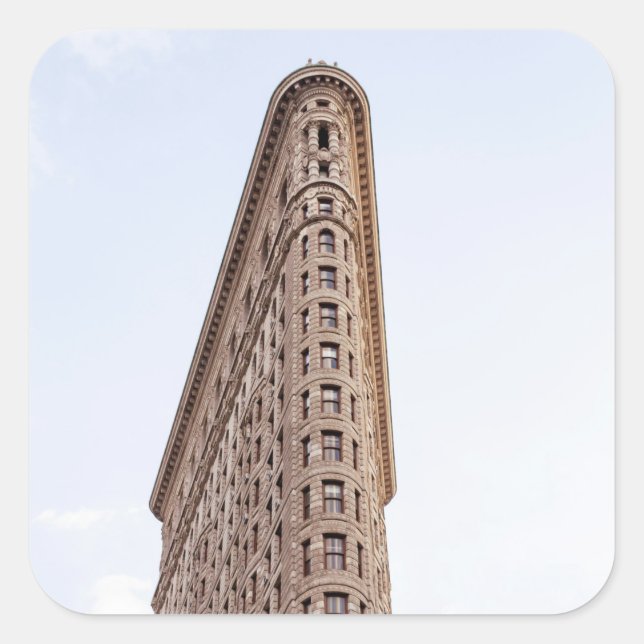 Flatiron building  quadratischer aufkleber (Vorderseite)