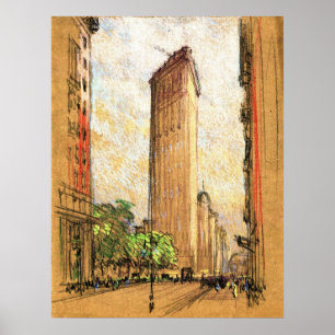 Flatiron Gebäude New York City 1904 Poster