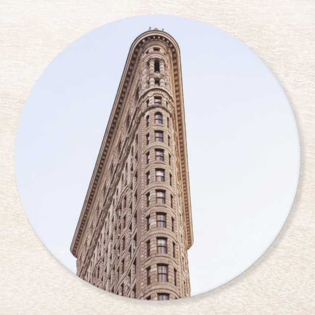 Flatiron-Gebäude Runder Pappuntersetzer (Vorderseite)