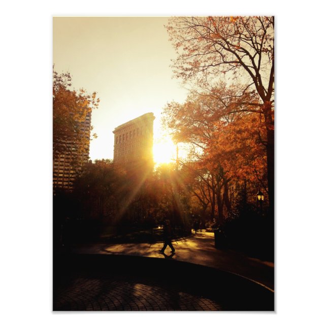 Flatiron Gebäude Sunset in New York City Fotodruck (Vorne)