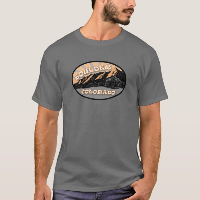 Flatirons, Chautauqua Park, Boulder CO T - Shirt (Vorderseite)