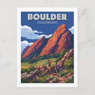 Flatirons, Chautauqua Park Boulder Colorado Reise Postkarte
