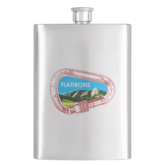 Flatirons Climbing Carabiner Flachmann (Vorderseite)