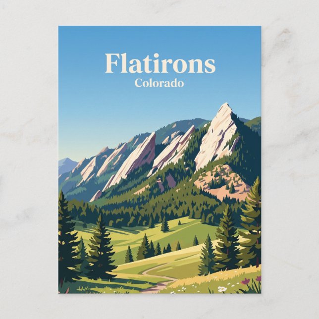 Flatirons Colorado Postkarte (Vorderseite)