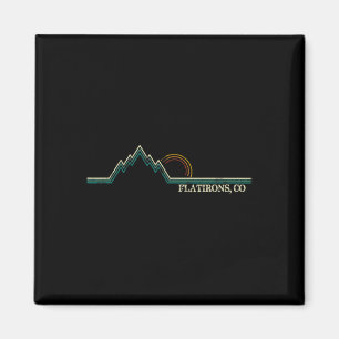 Flatirons Colorado Retro-Bergsteigen Sommer Magnet