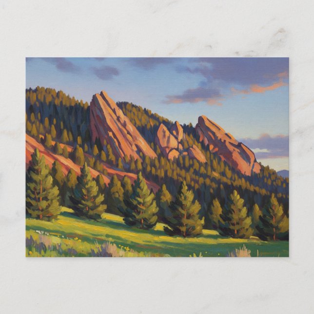 Flatirons Colorado Travel Postkarte (Vorderseite)