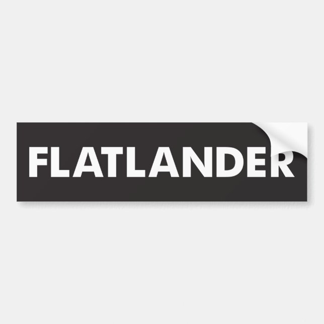 Flatlander Autoaufkleber (Vorne)