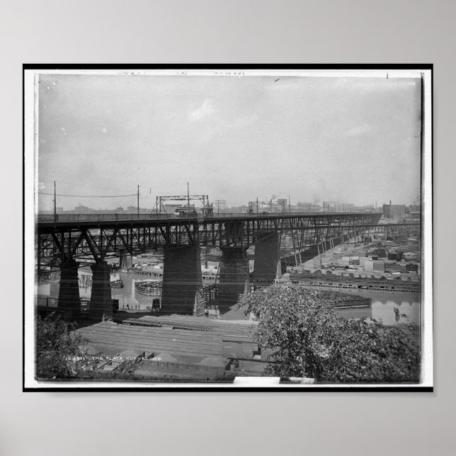 Flats, Cleveland c1900 Poster (Vorne)