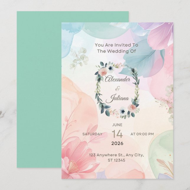 Flats invitation card save the date (Vorne/Hinten)