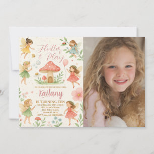 Flattern und spielen Fairy Birthday Einladung