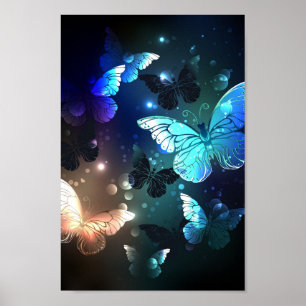 Flatternde Nachtfalter Poster