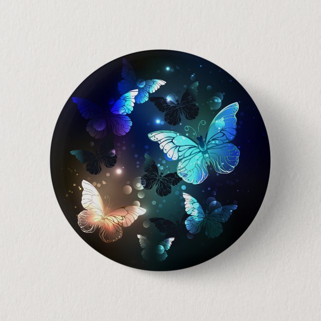 Flatternder Nachtfalter Button (Vorderseite)
