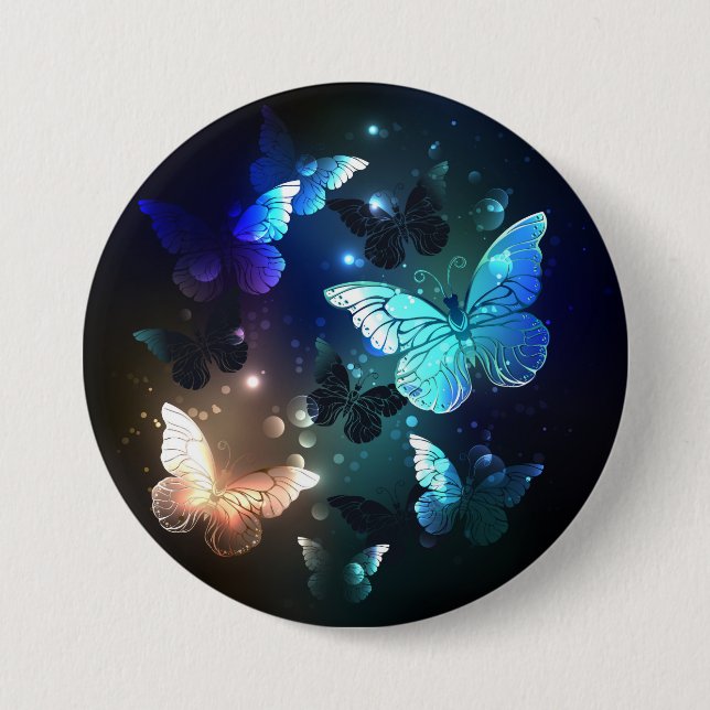 Flatternder Nachtfalter Button (Vorderseite)