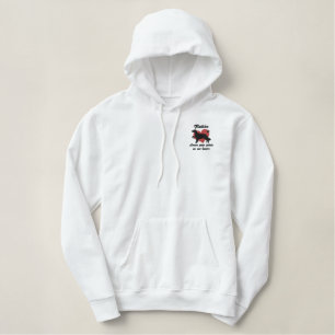 Flatties verlassen Tatzen-Drucke Bestickter Hoodie