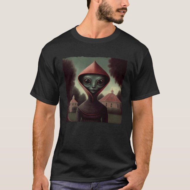 Flatwoods Monster Braxie 1952 Creepy Alien Cryptid T-Shirt (Vorderseite)