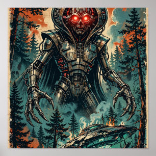Flatwoods-Monster-Halloween-Plakat Poster