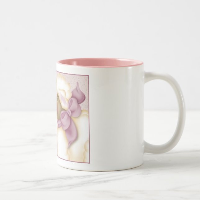 Flaumige der Kaffee-Tasse des Mutterschafs Zweifarbige Tasse (Rechts)