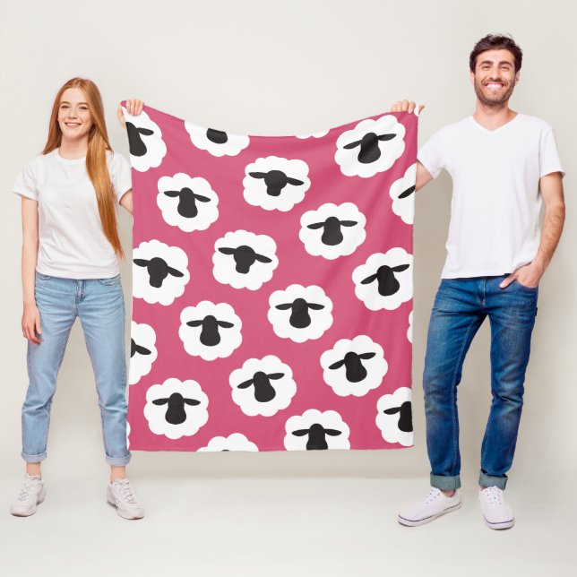 Flaumige Schaf-Faser-Liebe-Strick-Häkelarbeit Fleecedecke (Beispiel)