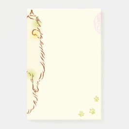 Flaumige schläfrige Katze Post-it Klebezettel