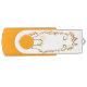 Flaumige schläfrige Katze USB Stick (Vorderseite)