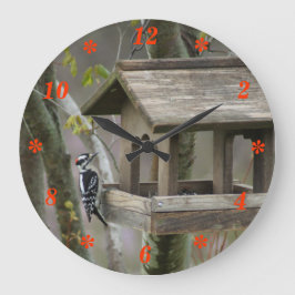 Flaumige Specht-Uhr wählen Größe u. Form Große Wanduhr
