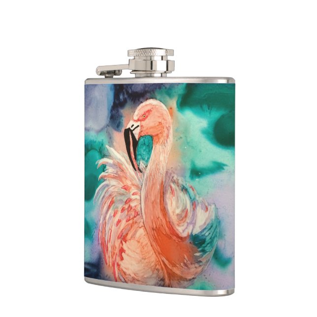 Flaumiger Flamingo Flachmann (Links)