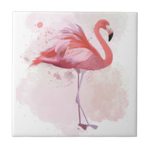 Flaumiger Flamingo Fliese