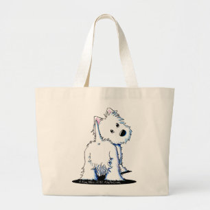 Flaumiger Hintern Westie Jumbo Stoffbeutel