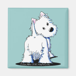 Flaumiger Hintern Westie Magnet
