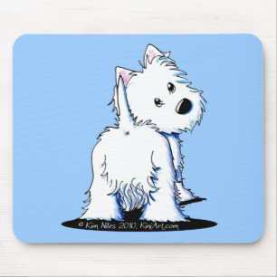 Flaumiger Hintern Westie Mousepad