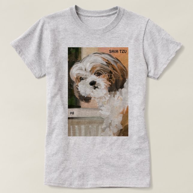 "Flaumiger Shih Tzu " T-Shirt (Design vorne)