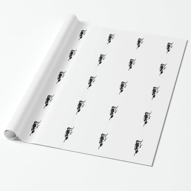 Flaumiger Specht Geschenkpapier (Ungerollt)