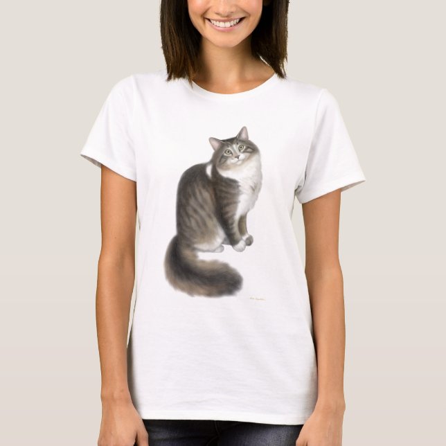 Flaumiges Duffy Katzen-Damen-Baby - Puppe Shirt (Vorderseite)