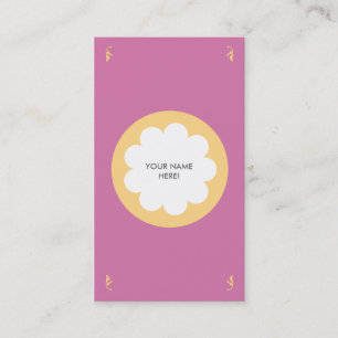FLAUMIGES WOLKEN-VISITENKARTE-ROSA VISITENKARTE