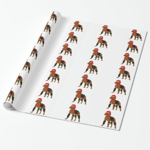 Flausch-Weihnachten Vizsla Geschenkpapier