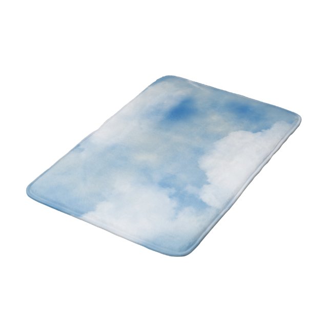 Flauschig Wolken Duschmatte Badematte (Schrägansicht)
