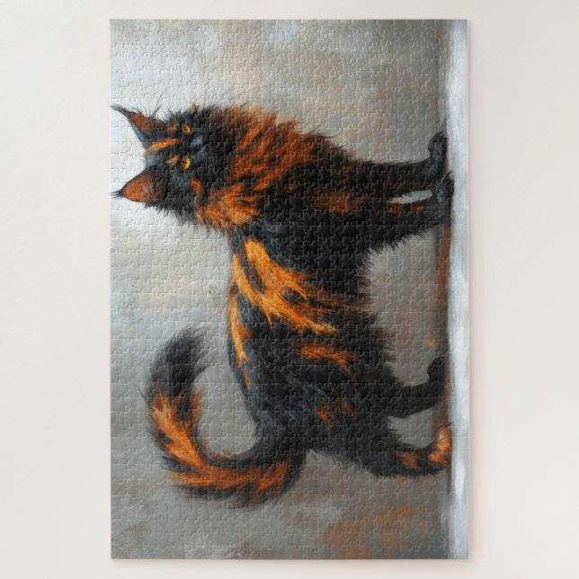Flauschige Maine Coon-Katze  (Vertikal)