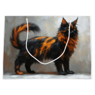 Flauschige Maine Coon-Katze Große Geschenktüte