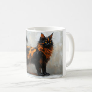 Flauschige Maine Coon-Katze Kaffeetasse