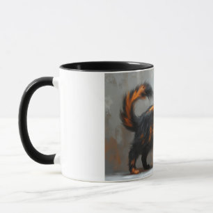 Flauschige Maine Coon-Katze Tasse