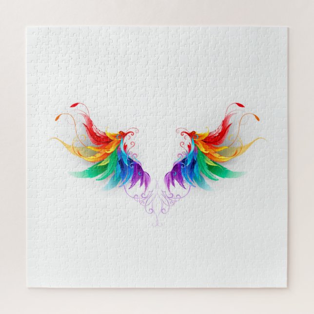 Flauschige Regenbogenflügel (Vertikal)